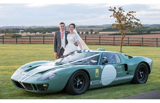 Racing cars and fun for this lovely couple