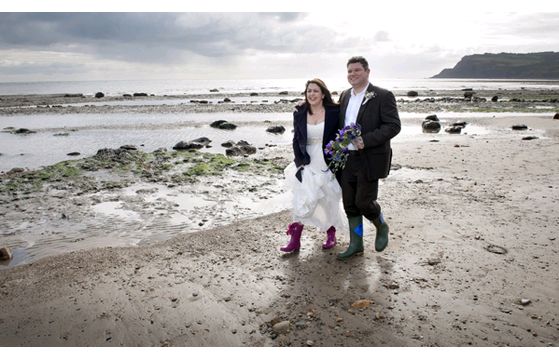 Mark & Sally's wedding, Robin Hood Bay, 7th May 2012